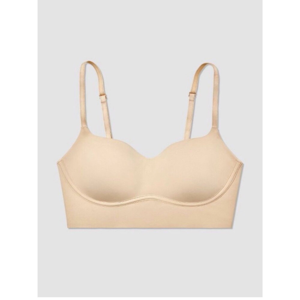 True & Co. Nude Seamless Longline Bra Small NWOT